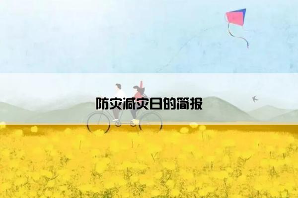 防灾减灾日的简报