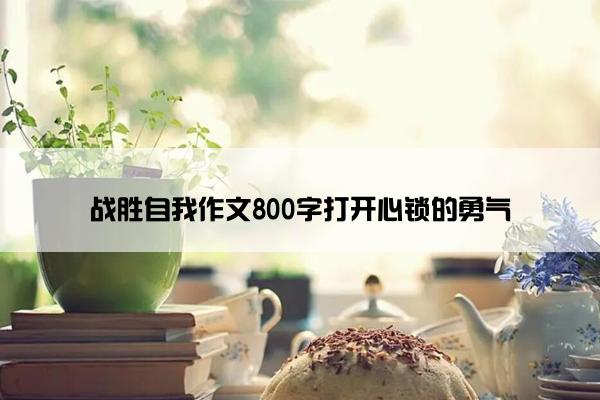 战胜自我作文800字打开心锁的勇气