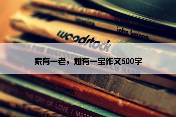 家有一老，如有一宝作文500字