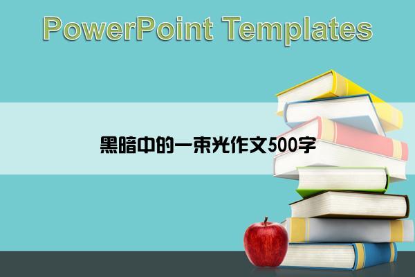 黑暗中的一束光作文500字