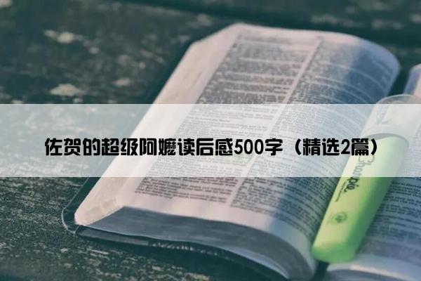 佐贺的超级阿嬷读后感500字（精选2篇）