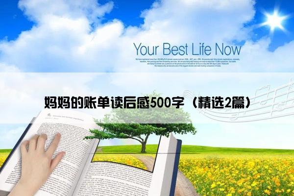 妈妈的账单读后感500字（精选2篇）