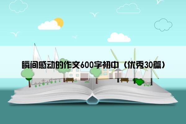 瞬间感动的作文600字初中（优秀30篇）