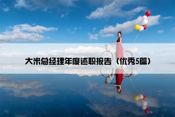 大米总经理年度述职报告（优秀5篇）