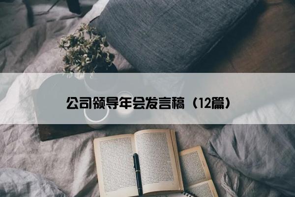 公司领导年会发言稿（12篇）