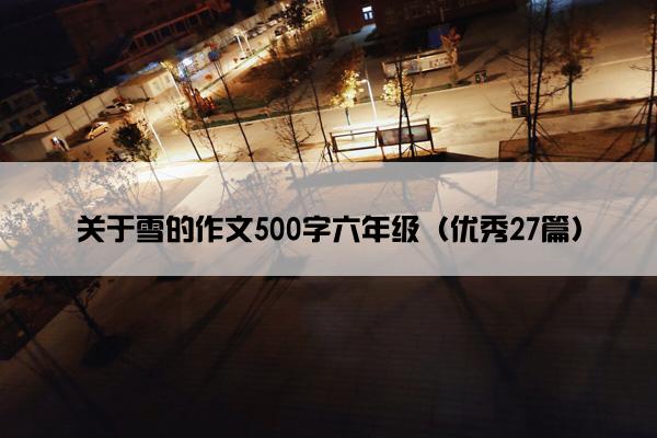 关于雪的作文500字六年级（优秀27篇）