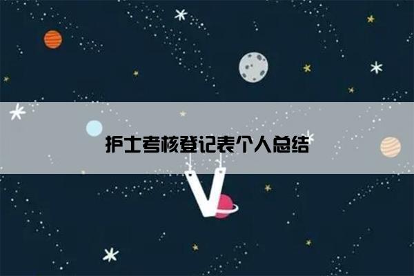 护士考核登记表个人总结
