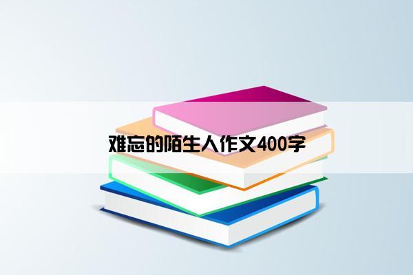 难忘的陌生人作文400字