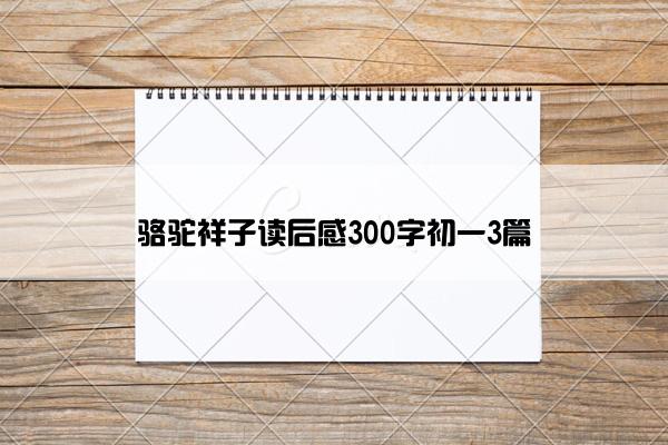 骆驼祥子读后感300字初一3篇 骆驼祥子读后感300字初一3篇