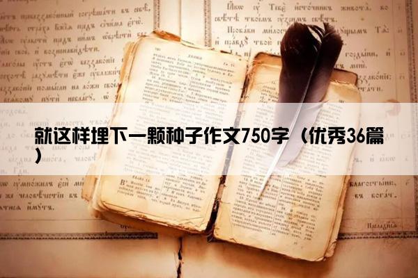 就这样埋下一颗种子作文750字（优秀36篇）