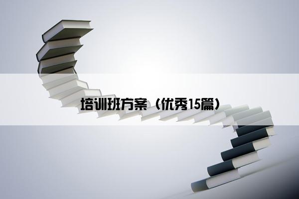 培训班方案（优秀15篇）