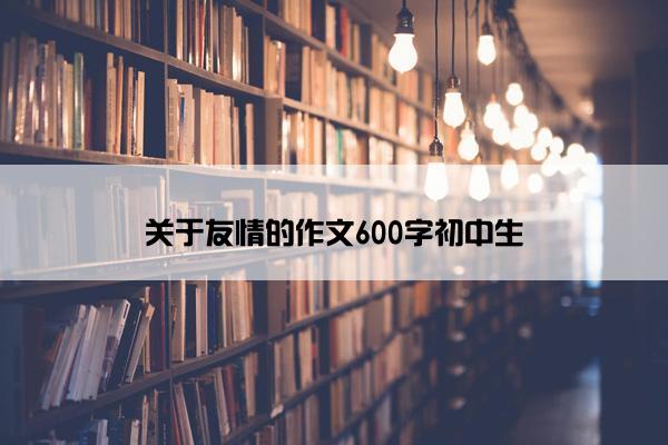 关于友情的作文600字初中生