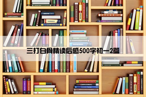 三打白骨精读后感500字初一2篇