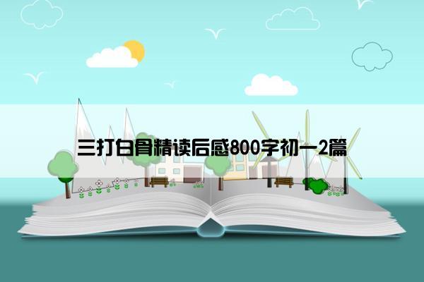 三打白骨精读后感800字初一2篇