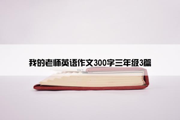 我的老师英语作文300字三年级3篇