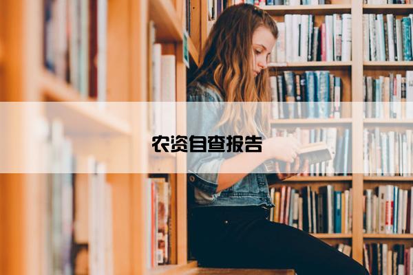 农资自查报告