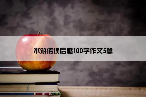 水浒传读后感100字作文5篇