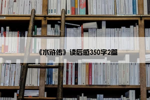 《水浒传》读后感350字2篇