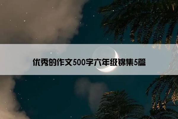 优秀的作文500字六年级锦集5篇