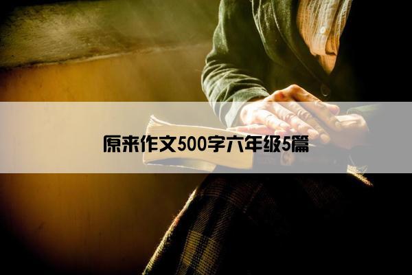原来作文500字六年级5篇