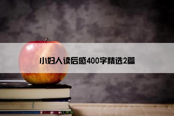 小妇人读后感400字精选2篇 小妇人读后感400字精选2篇