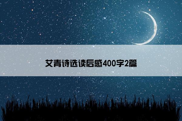 艾青诗选读后感400字2篇