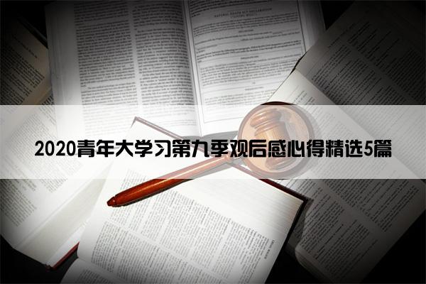 2020青年大学习第九季观后感心得精选5篇 2020青年大学习第九季观后感心得精选5篇