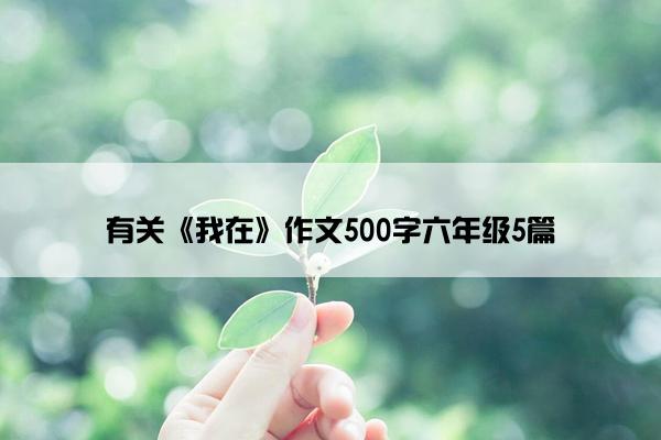 有关《我在》作文500字六年级5篇 有关《我在》作文500字六年级5篇