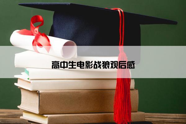 高中生电影战狼观后感