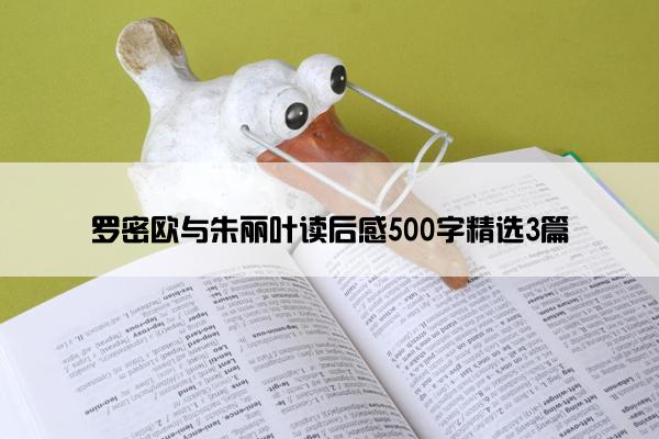 罗密欧与朱丽叶读后感500字精选3篇