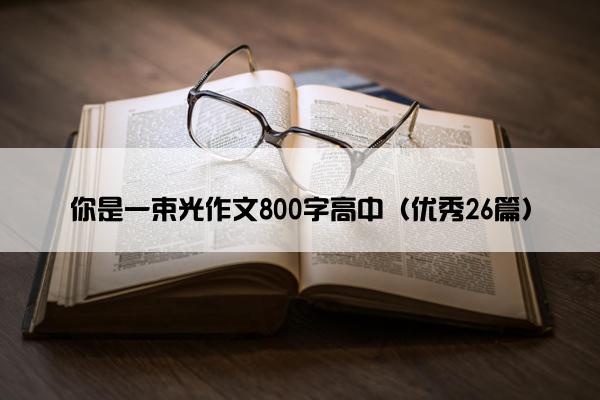 你是一束光作文800字高中（优秀26篇）