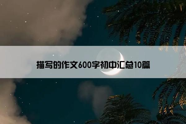 描写的作文600字初中汇总10篇