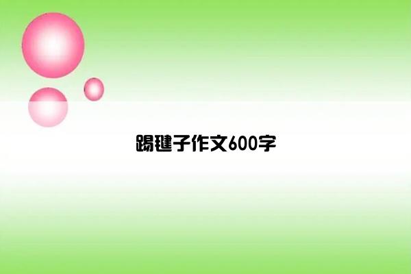 踢毽子作文600字