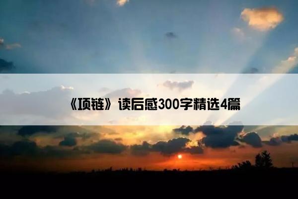 《项链》读后感300字精选4篇