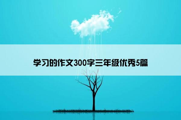学习的作文300字三年级优秀5篇 学习的作文300字三年级优秀5篇