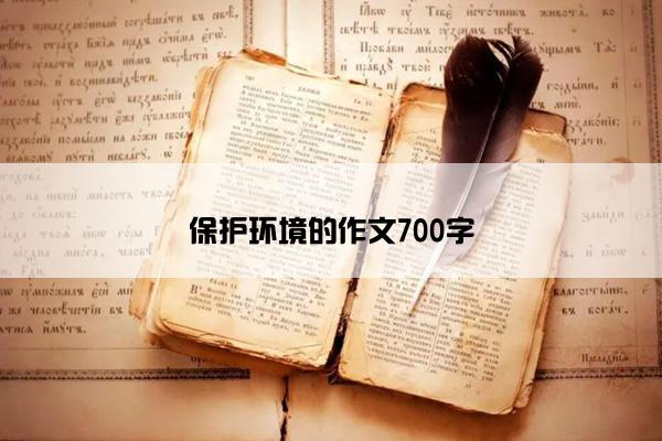 保护环境的作文700字