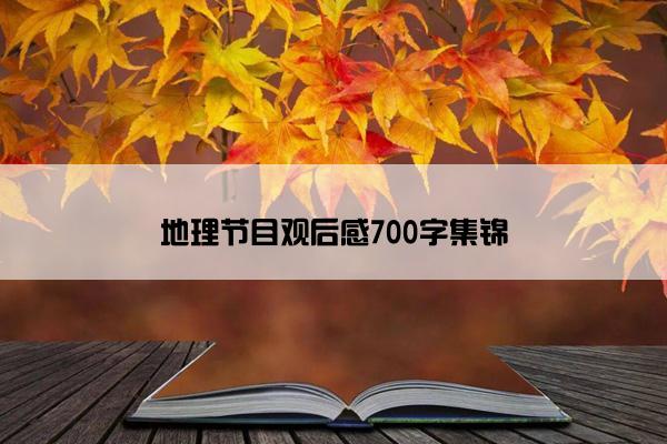 地理节目观后感700字集锦