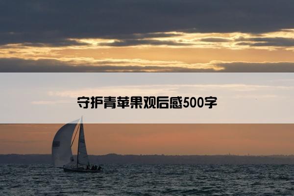 守护青苹果观后感500字