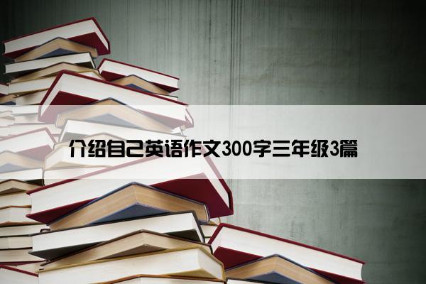 介绍自己英语作文300字三年级3篇