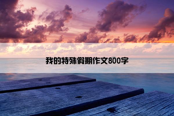 我的特殊假期作文800字 我的特殊假期作文800字