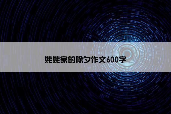 姥姥家的除夕作文600字