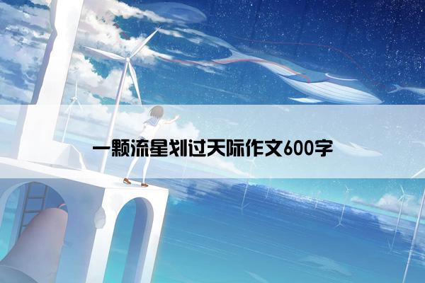 一颗流星划过天际作文600字 一颗流星划过天际作文600字