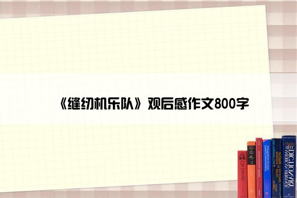 《缝纫机乐队》观后感作文800字