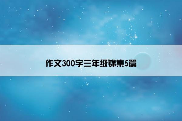 作文300字三年级锦集5篇 作文300字三年级锦集5篇