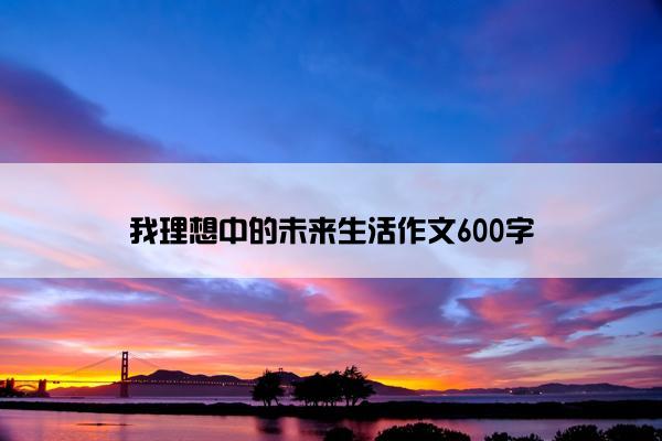 我理想中的未来生活作文600字