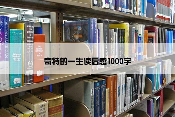 奇特的一生读后感1000字