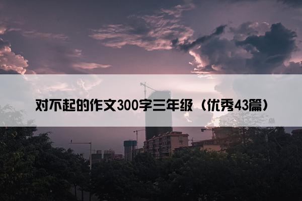 对不起的作文300字三年级（优秀43篇）