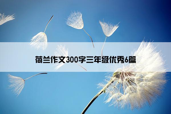 荷兰作文300字三年级优秀6篇