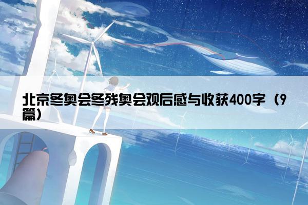 北京冬奥会冬残奥会观后感与收获400字（9篇）