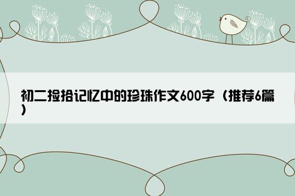 初二捡拾记忆中的珍珠作文600字（推荐6篇）